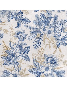 Royal Samt Stoff Polyester Zum Nähen - Motiv florale Weihnachtsmittelstücke