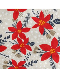 Royal Samt Stoff Polyester Zum Nähen - Motiv Weihnachtsstern