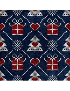 Royal Samt Stoff Polyester Zum Nähen - Motiv Weihnachtssymbole