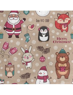 Royal Samt Stoff Polyester Zum Nähen - Motiv Weihnachten Winter