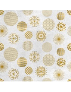 Royal Samt Stoff Polyester Zum Nähen - Motiv gemusterte goldene Kreise