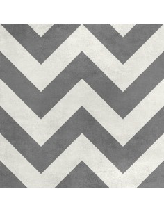 Royal Samt Stoff Polyester Zum Nähen - Motiv Grauer Zickzack