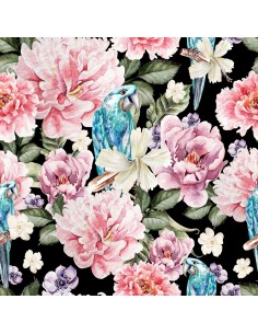 OUTDOOR DEKOSTOFFE OXFORD - Motiv rosa Nelken I DR205