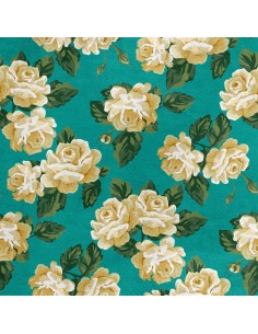Royal Samt Stoff Polyester Zum Nähen - Motiv Rosen 2