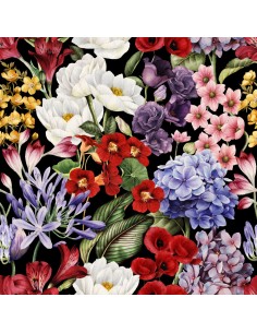 OUTDOOR DEKOSTOFFE OXFORD - Motiv bunte Wildblumen I DR206