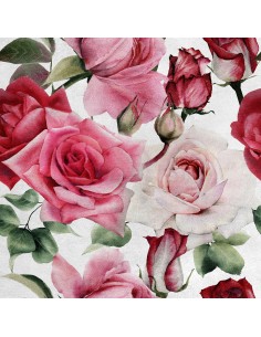 Royal Samt Stoff Polyester Zum Nähen - Motiv Rosen auf weißem 2