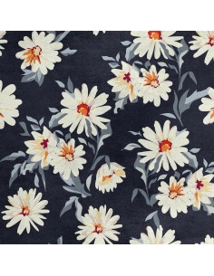 Royal Samt Stoff Polyester Zum Nähen - Motiv Gänseblümchen