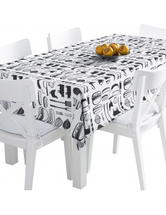 Tischdecke Abwaschbar Tischtuch Gartentischdecke Fleckschutz Wasserabweisend Tafeldecke - BBQ