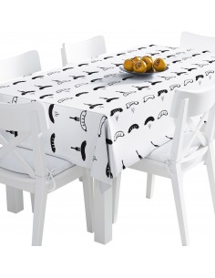 Tischdecke Abwaschbar Tischtuch Gartentischdecke Fleckschutz Wasserabweisend Tafeldecke - BBQ