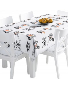 Tischdecke Abwaschbar Tischtuch Gartentischdecke Fleckschutz Wasserabweisend Tafeldecke - BBQ