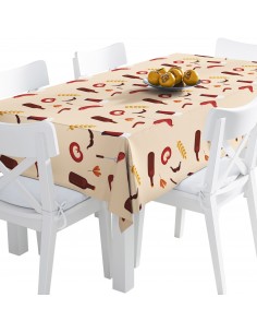 Tischdecke Abwaschbar Tischtuch Gartentischdecke Fleckschutz Wasserabweisend Tafeldecke - BBQ
