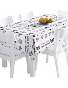 Tischdecke Abwaschbar Tischtuch Gartentischdecke Fleckschutz Wasserabweisend Tafeldecke - BBQ