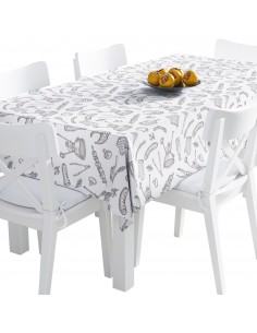 Tischdecke Abwaschbar Tischtuch Gartentischdecke Fleckschutz Wasserabweisend Tafeldecke - BBQ