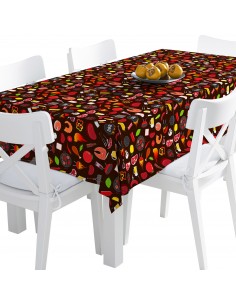Tischdecke Abwaschbar Tischtuch Gartentischdecke Fleckschutz Wasserabweisend Tafeldecke - BBQ