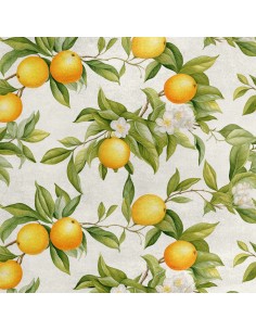 Royal Samt Stoff Polyester Zum Nähen - Motiv Zitronen - RDX2407
