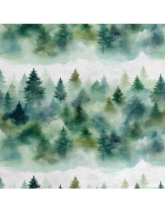 Royal Samt Stoff Polyester Zum Nähen - Motiv Landschaft - RDX2049