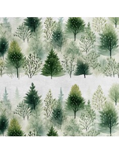Royal Samt Stoff Polyester Zum Nähen - Motiv Landschaft - RDX2090