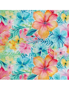 Royal Samt Stoff Polyester Zum Nähen - Motiv Blumen - RDX2008
