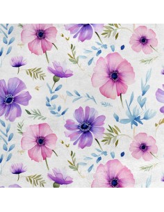 Royal Samt Stoff Polyester Zum Nähen - Motiv Blumen - RDX2009