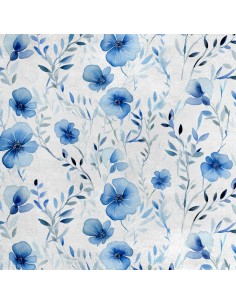 Royal Samt Stoff Polyester Zum Nähen - Motiv Blumen - RDX2023