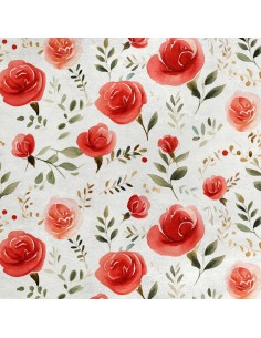 Royal Samt Stoff Polyester Zum Nähen - Motiv Blumen - RDX2027