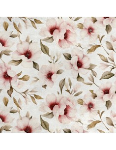 Royal Samt Stoff Polyester Zum Nähen - Motiv Blumen - RDX2028