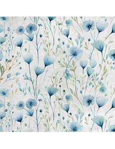Royal Samt Stoff Polyester Zum Nähen - Motiv Blumen - RDX2029