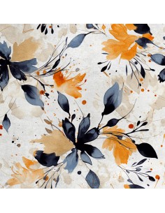 Royal Samt Stoff Polyester Zum Nähen - Motiv Blumen - RDX2038