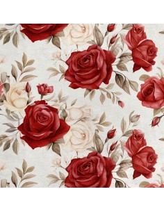 Royal Samt Stoff Polyester Zum Nähen - Motiv Blumen - RDX2040
