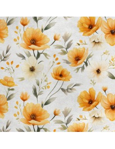 Royal Samt Stoff Polyester Zum Nähen - Motiv Blumen - RDX2044