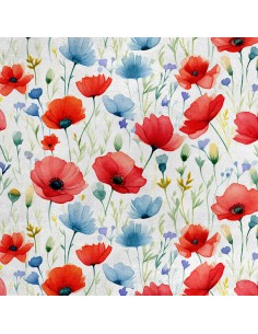 Royal Samt Stoff Polyester Zum Nähen - Motiv Blumen - RDX2054