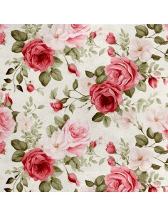 Royal Samt Stoff Polyester Zum Nähen - Motiv Blumen - RDX2057
