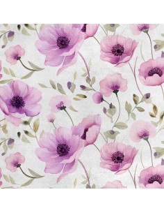Royal Samt Stoff Polyester Zum Nähen - Motiv Blumen - RDX2060