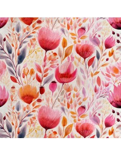 Royal Samt Stoff Polyester Zum Nähen - Motiv Blumen - RDX2061