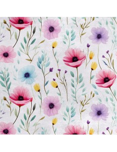 Royal Samt Stoff Polyester Zum Nähen - Motiv Blumen - RDX2065
