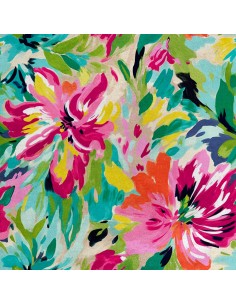 Royal Samt Stoff Polyester Zum Nähen - Motiv Blumen - RDX2073