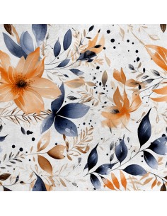 Royal Samt Stoff Polyester Zum Nähen - Motiv Blumen - RDX2093
