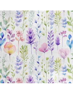 Royal Samt Stoff Polyester Zum Nähen - Motiv Blumen - RDX2101