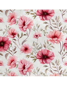 Royal Samt Stoff Polyester Zum Nähen - Motiv Blumen - RDX2102