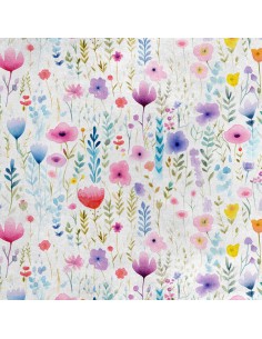 Royal Samt Stoff Polyester Zum Nähen - Motiv Blumen - RDX2103