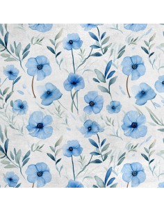 Royal Samt Stoff Polyester Zum Nähen - Motiv Blumen - RDX2104