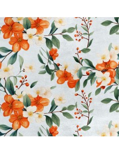 Royal Samt Stoff Polyester Zum Nähen - Motiv Blumen - RDX2107
