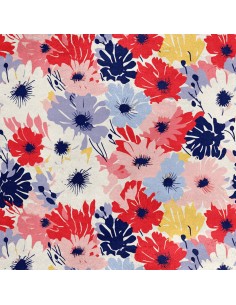 Royal Samt Stoff Polyester Zum Nähen - Motiv Blumen - RDX2113
