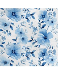 Royal Samt Stoff Polyester Zum Nähen - Motiv Blumen - RDX2114