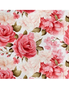 Royal Samt Stoff Polyester Zum Nähen - Motiv Blumen - RDX2119