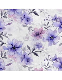 Royal Samt Stoff Polyester Zum Nähen - Motiv Blumen - RDX2121