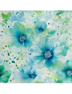 Royal Samt Stoff Polyester Zum Nähen - Motiv Blumen - RDX2123