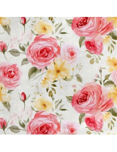 Royal Samt Stoff Polyester Zum Nähen - Motiv Blumen - RDX2130