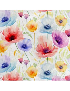 Royal Samt Stoff Polyester Zum Nähen - Motiv Blumen - RDX2133