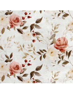 Royal Samt Stoff Polyester Zum Nähen - Motiv Blumen - RDX2134